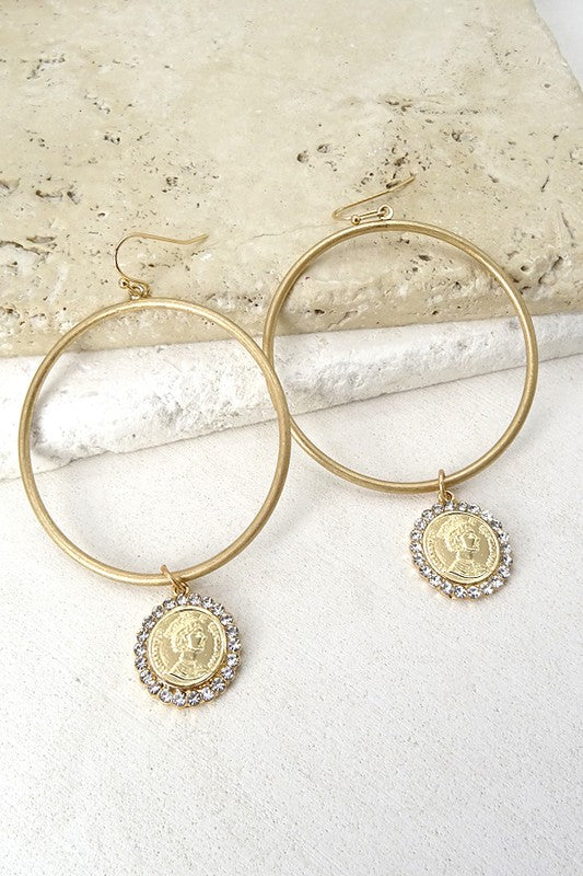Coin Drop Earring