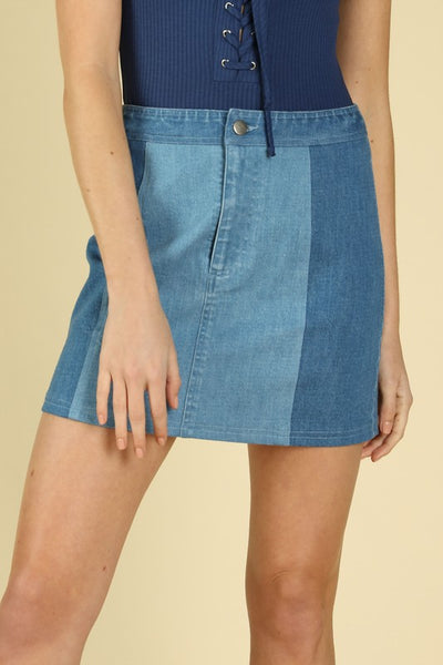We Are Young Color Block Skirt