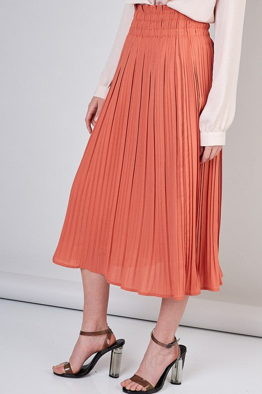 Baked Peaches Pleated Skirt