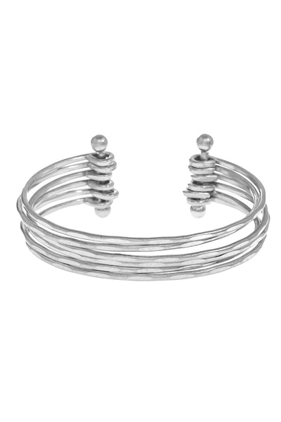Layered Metallic Strand Bracelet