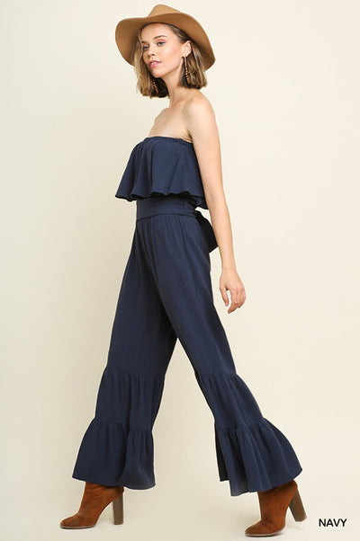 Going Solo Navy Jumpsuit