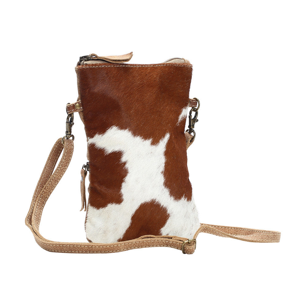 White and Brown Cross Body Bag