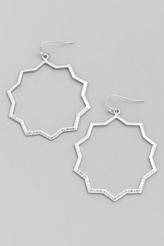 Sun Hoop Drop Earrings