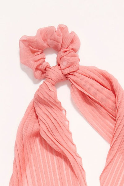 Pleated Solid Ponytail Scrunchies