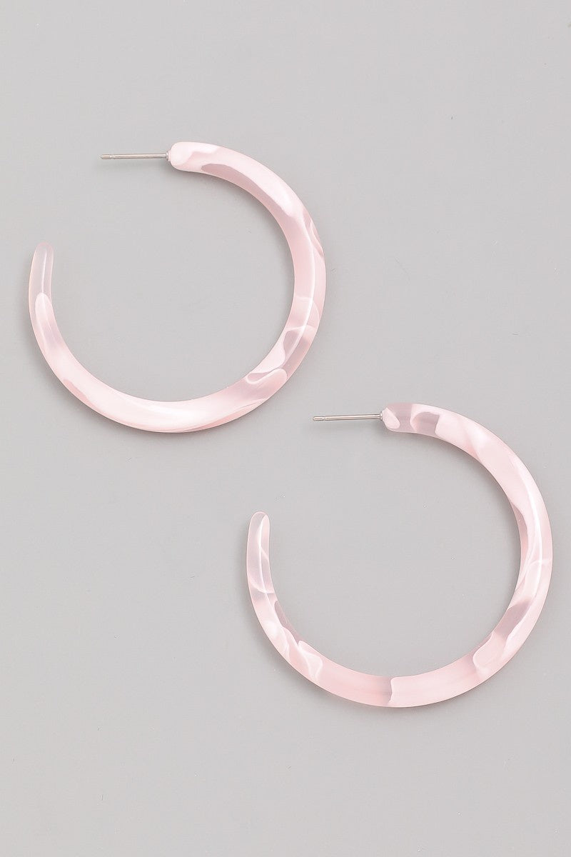 Acetate Open Hoop Earrings