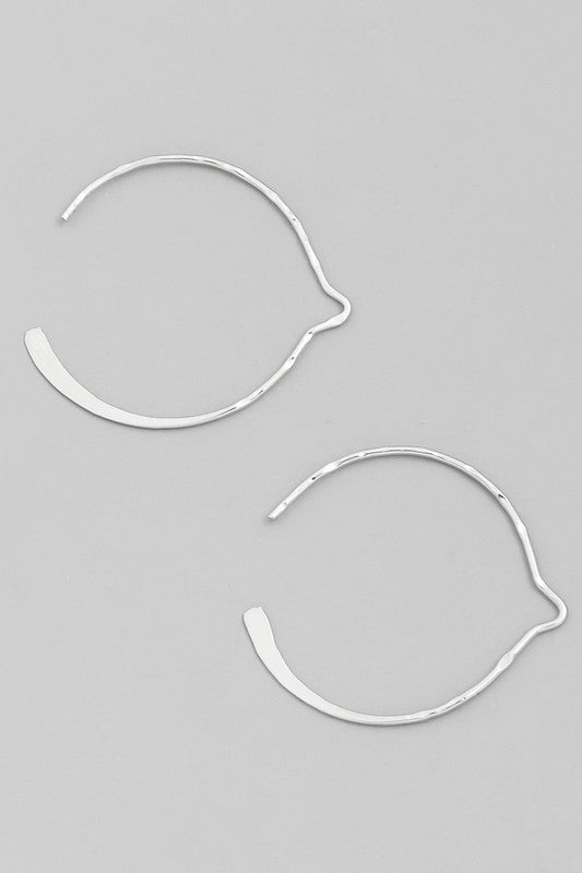 Thin Open Hoop Earrings