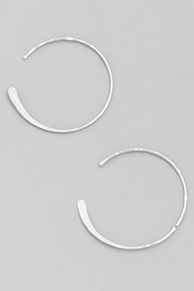 Thin Circle Hoop Earrings