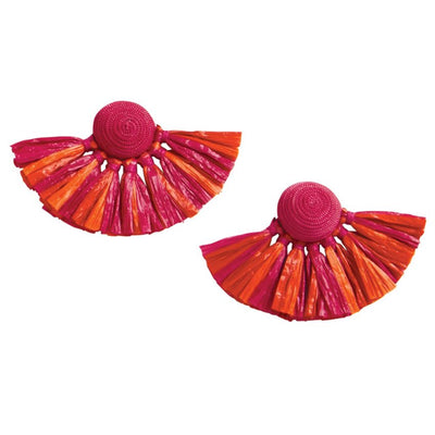 Raffia Fan Earrings