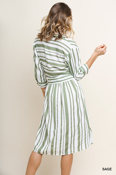 Think About It Collared Midi Dress
