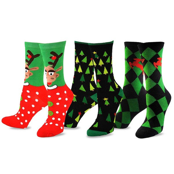 Holiday Fun Crew Socks 3pk