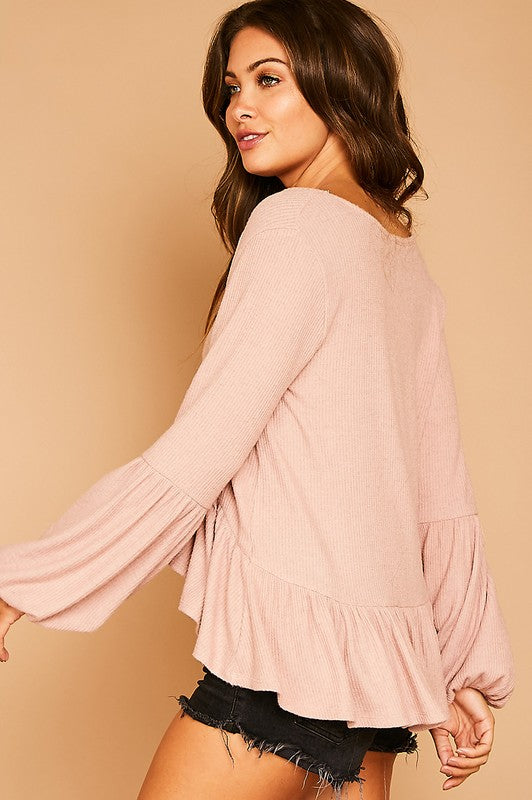 Swing My Way Top - Mauve