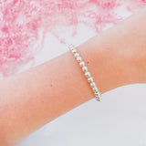 5MM Silver Bead Bracelet