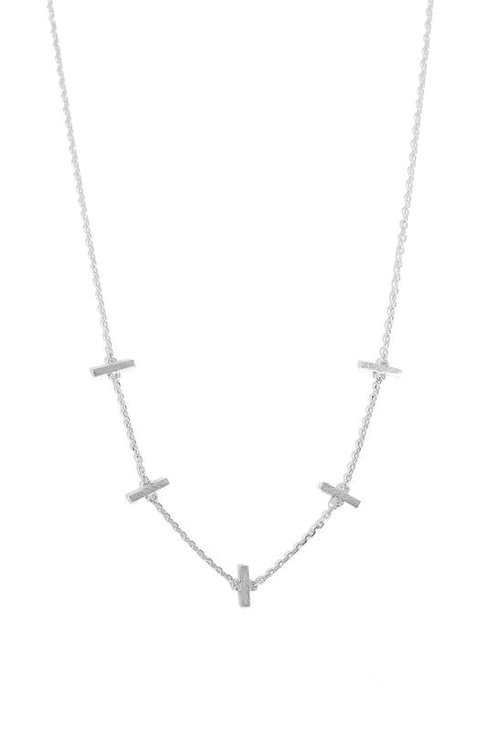 Multi Mini Bar Charm Necklace