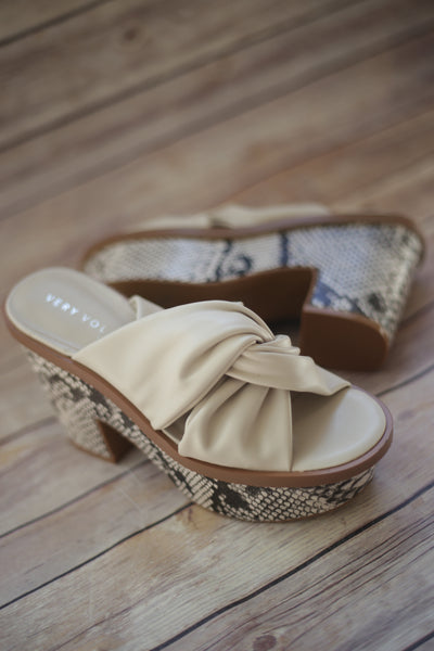 Morgans - Cross Over Platform Heel
