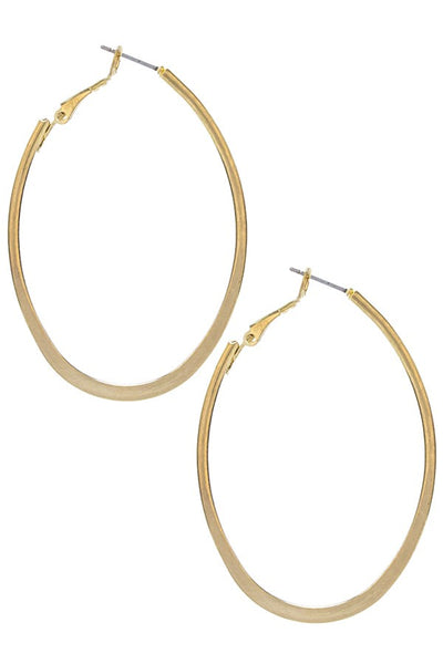 Get Back Up Oval Hoop Earrring