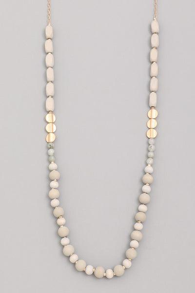Round Beads Long Necklace