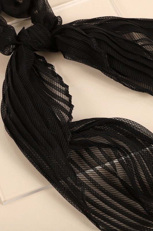 Pleated Solid Ponytail Scrunchies