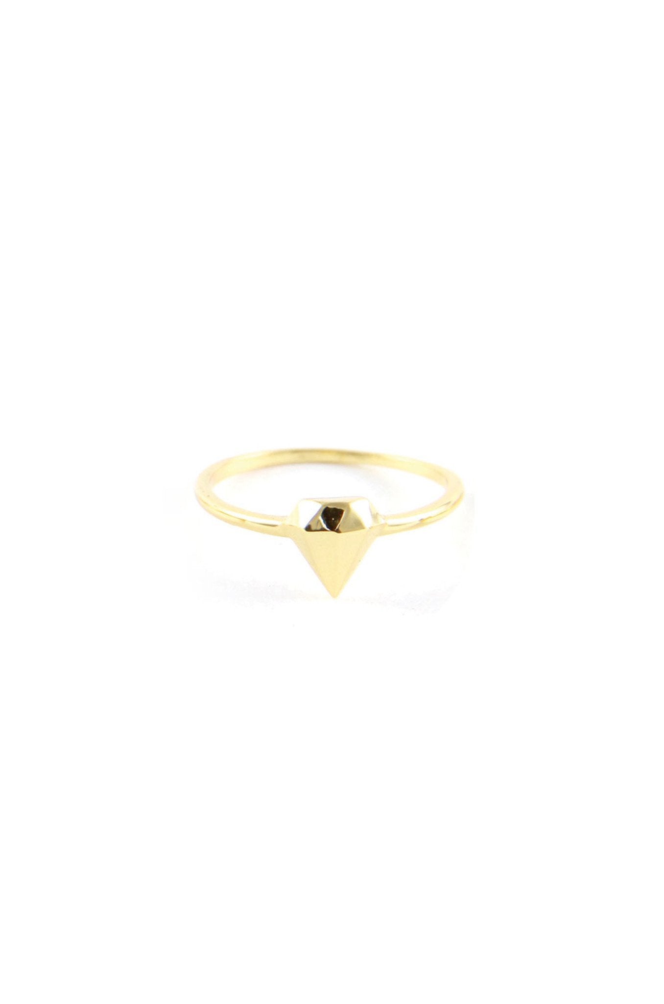 Lucky Charm Ring in Gold with Diamond Shape