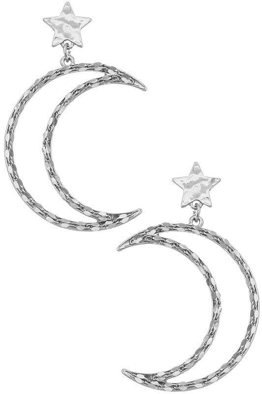 To The Moon & Back Earrings - Silver