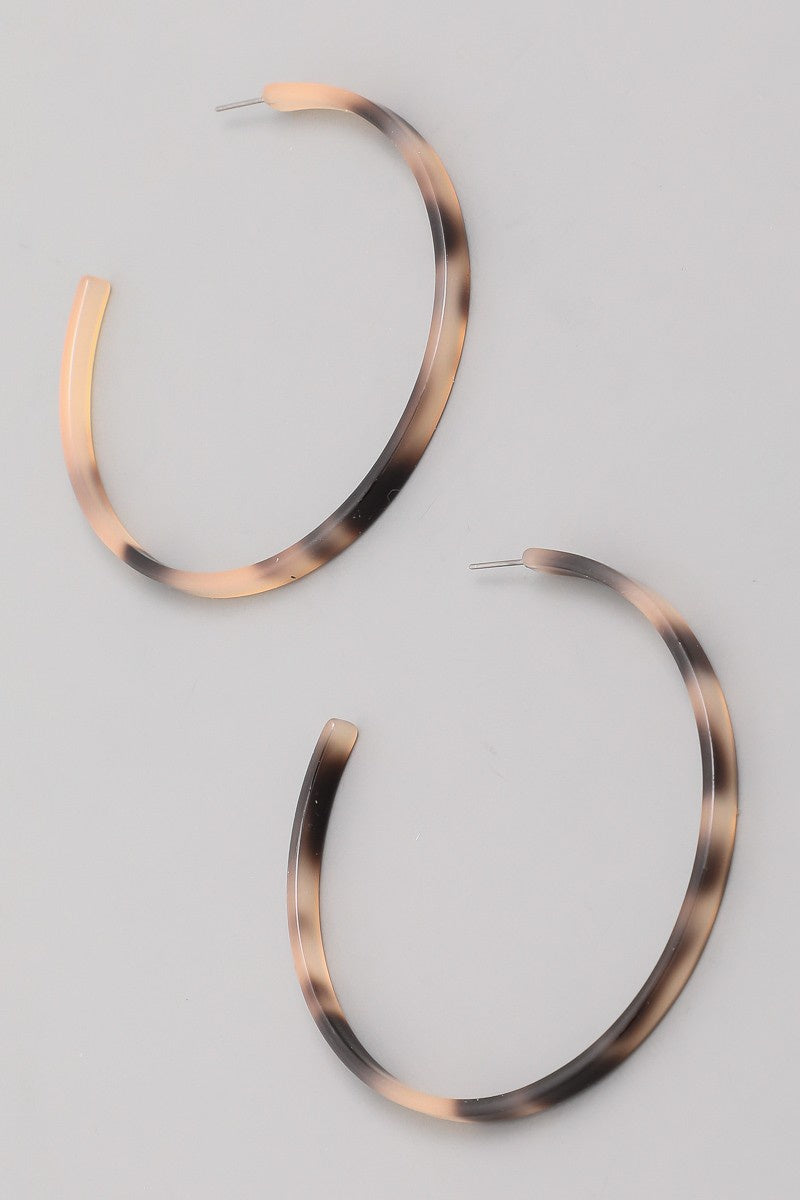 Thin Acetate Hoop Earrings