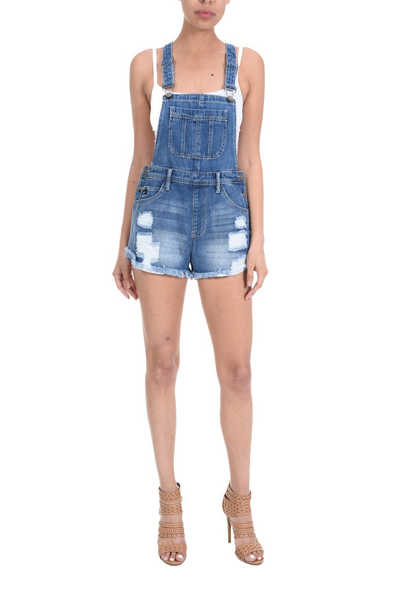 Overall Distressed Shorts