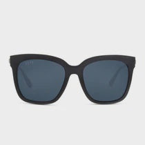 Bella Matte Black Grey Mirror Sunglasses