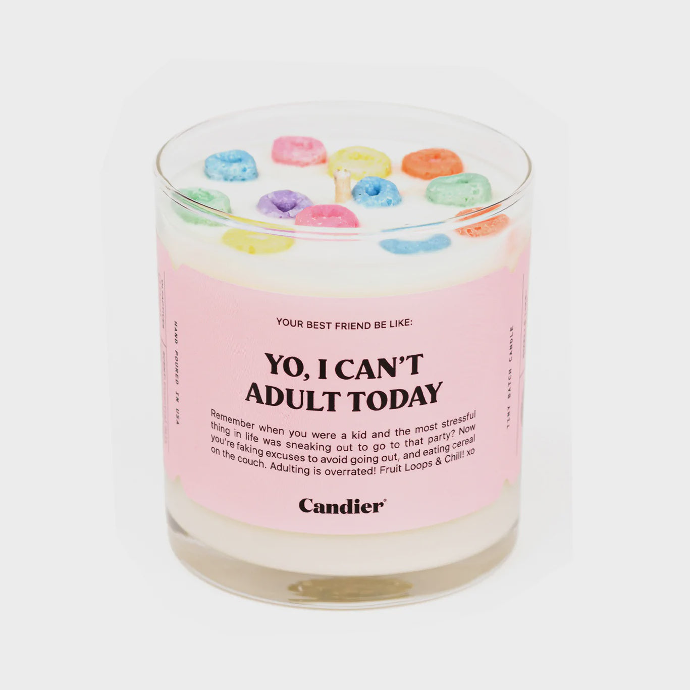 Can't Adult Today Cereal Candle