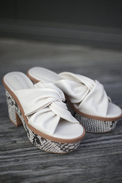 Morgans - Cross Over Platform Heel