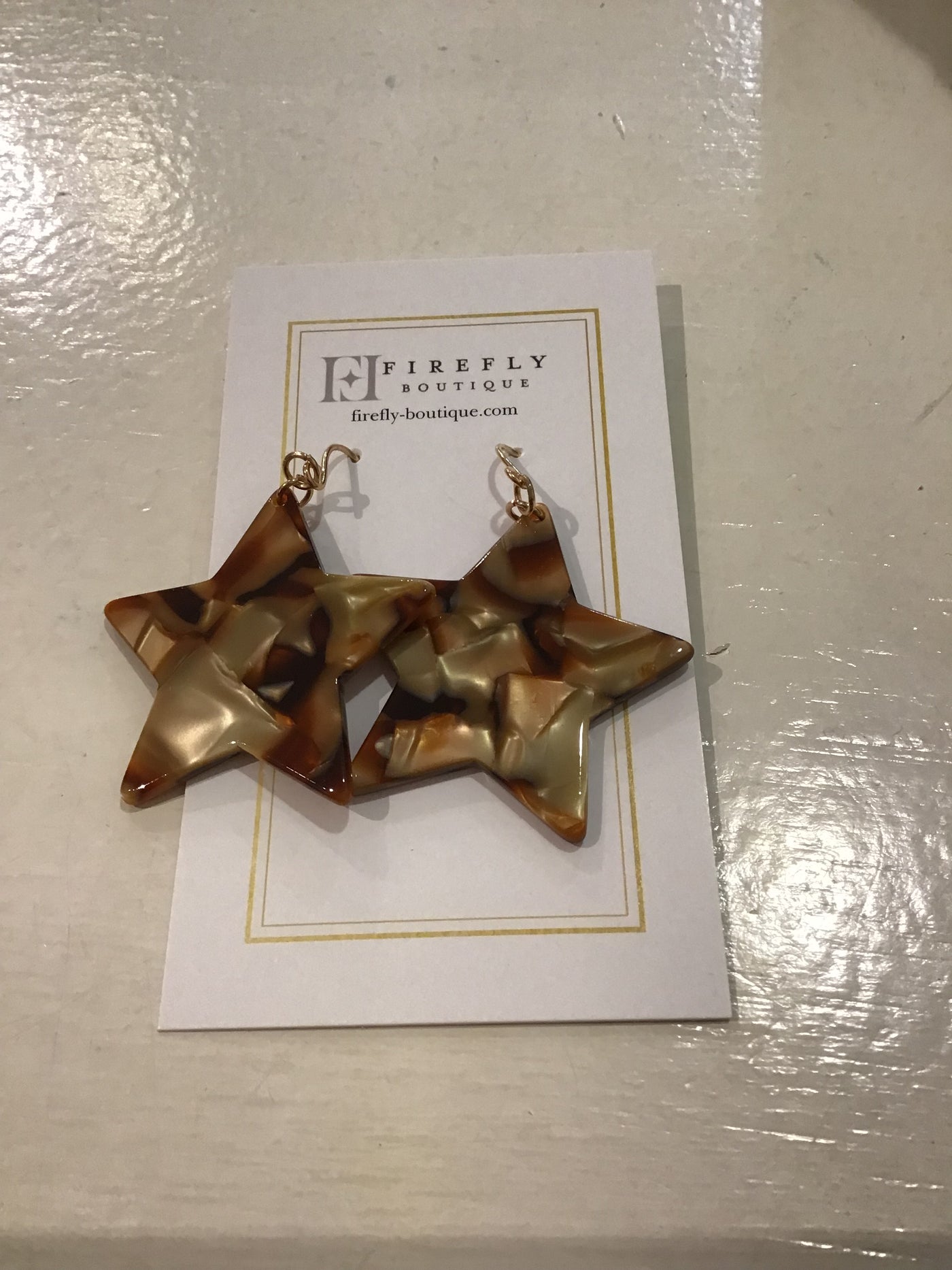 Dallas Resin Star Dangle Hook Earring
