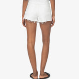Jane High Rise Shorts w/ Fray - Optic White