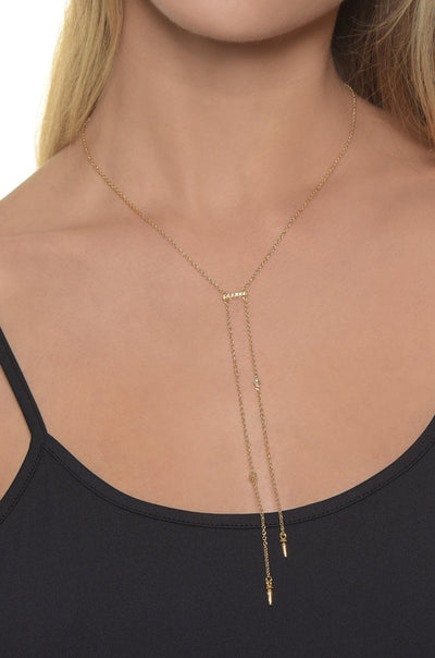 Cutting Edge Necklace In Gold