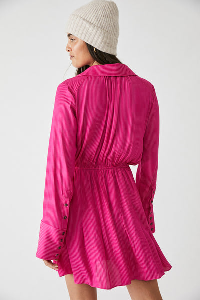 Everly Shirtdress - Pink Phenom