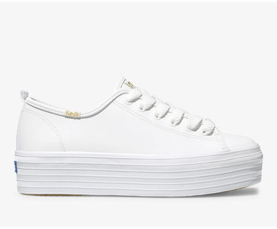 Triple Up Leather Platform Sneakers