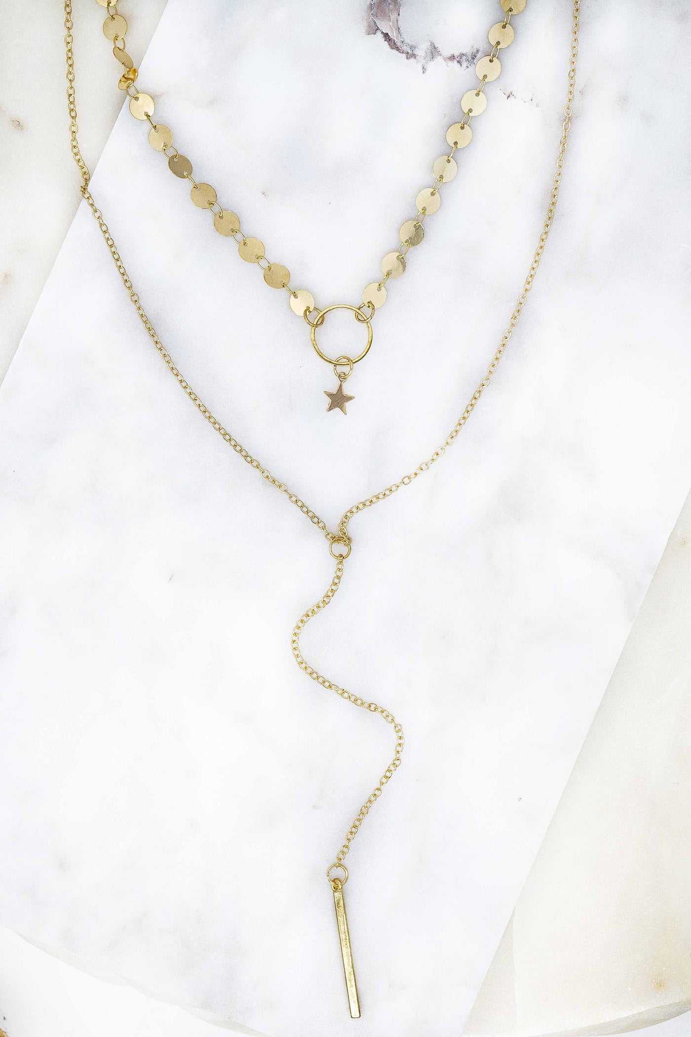 Golden Starry Night Necklace