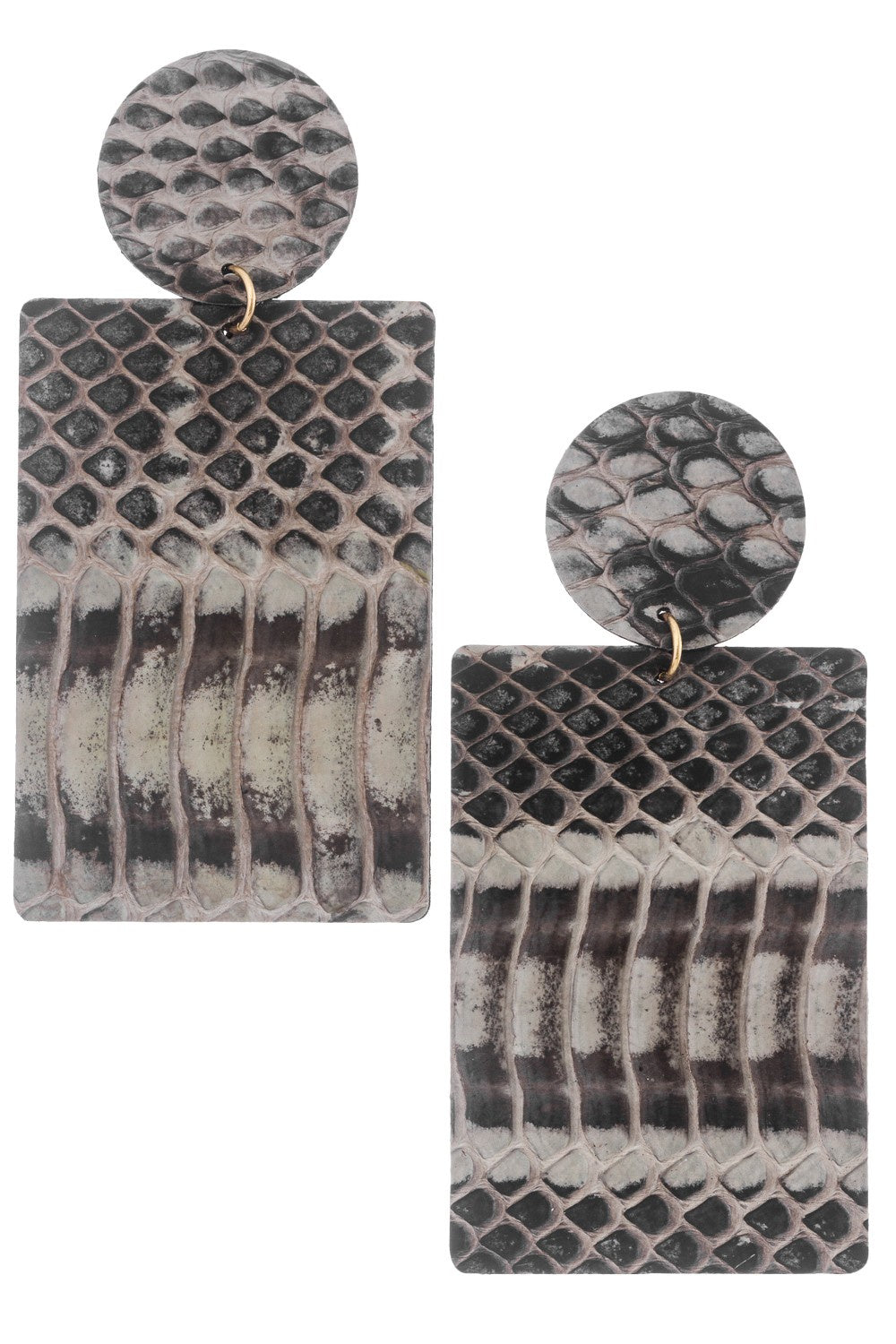 Snake Print Dangle Earrings