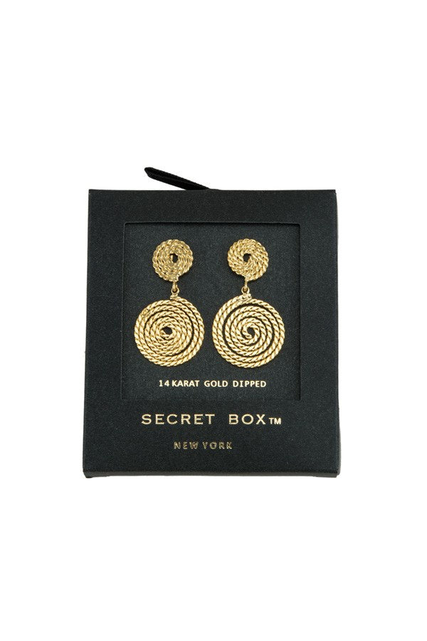Twist Circle Dangle Earring