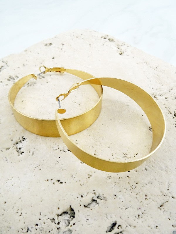 Statement Metal Hoop Earring