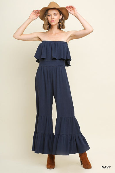 Going Solo Navy Jumpsuit