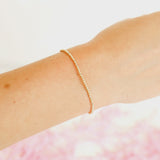 2MM Gold Bead Bracelet