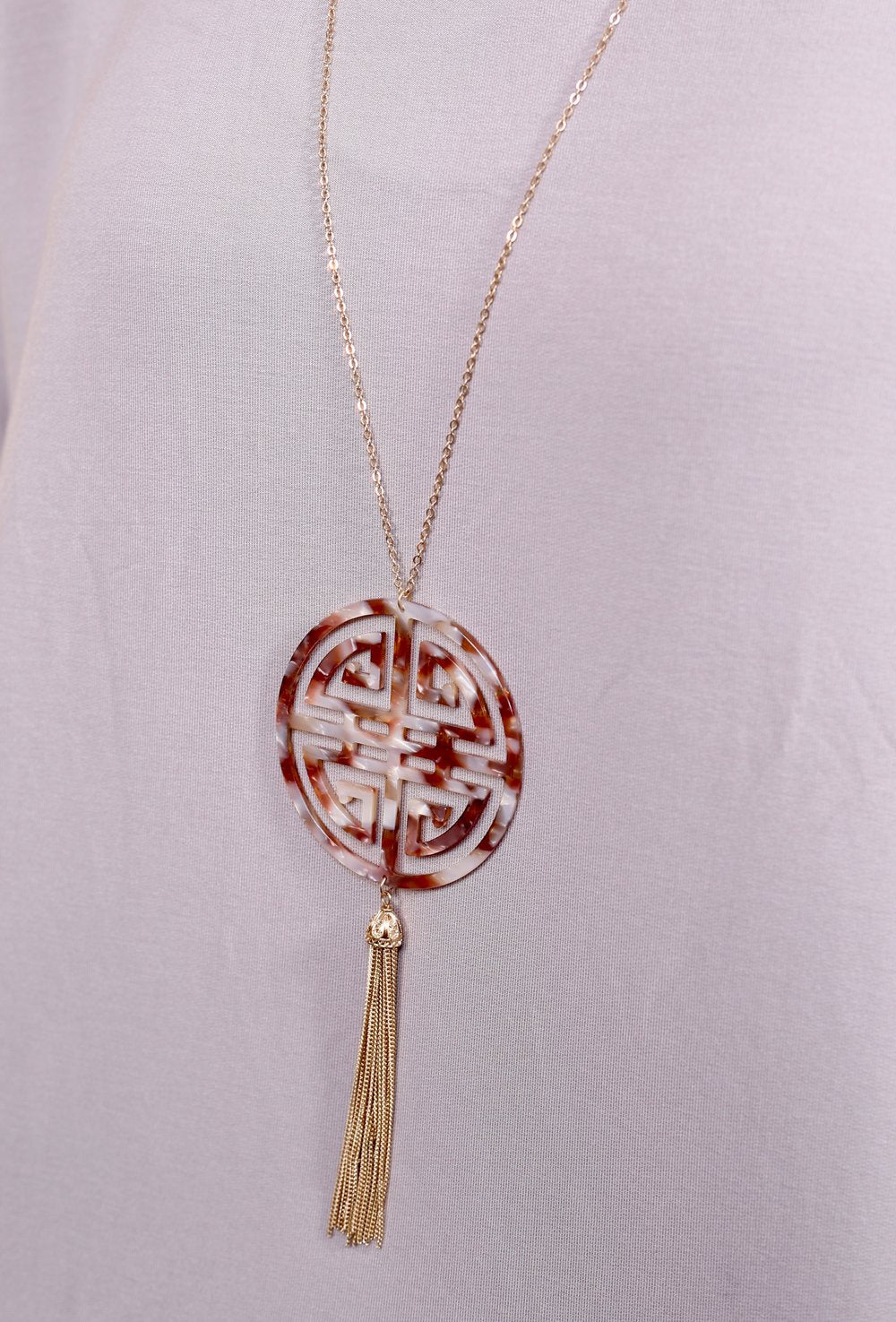 Culbert Resin Design Pendant Necklace