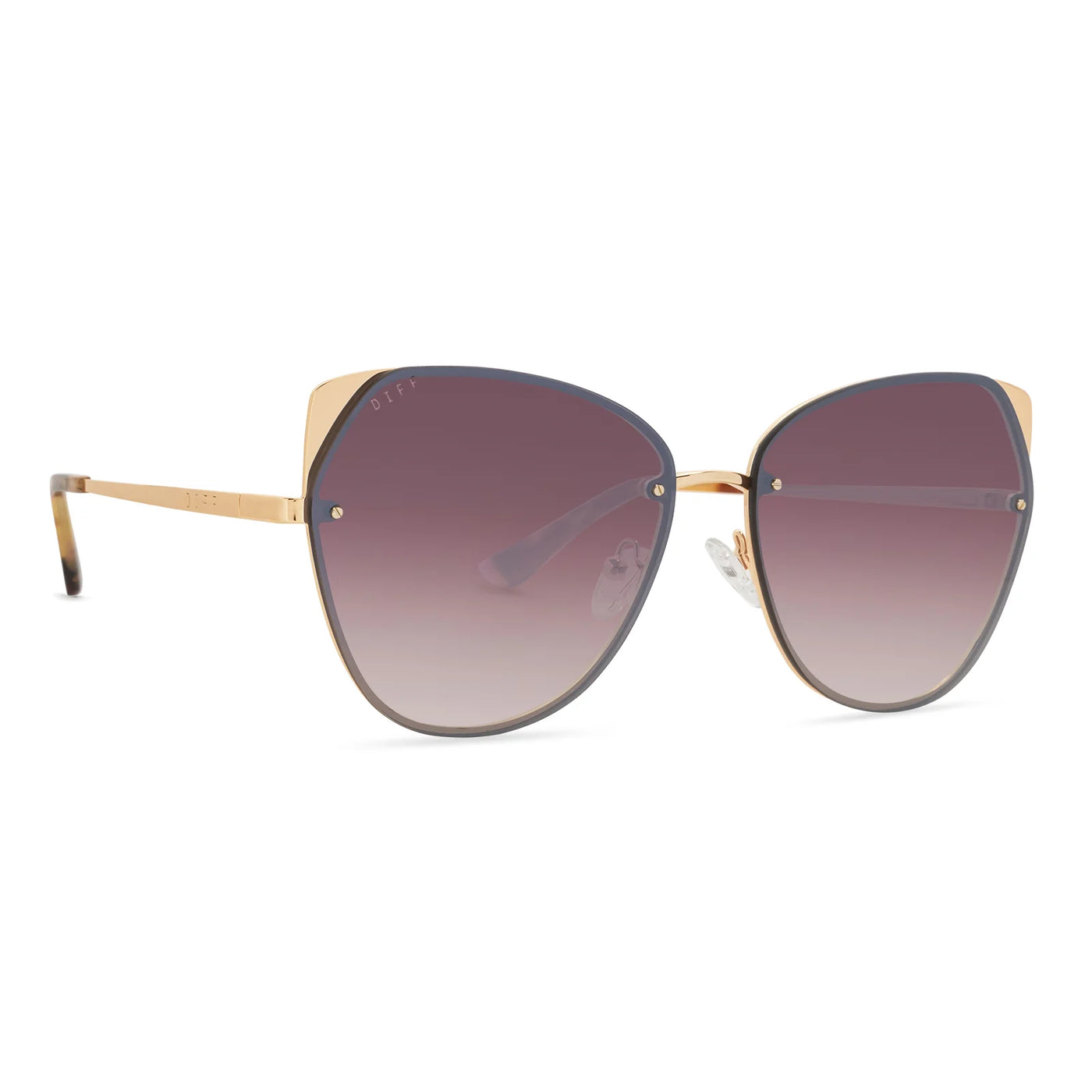 Cora Gold + Brown Gradient Sunglasses
