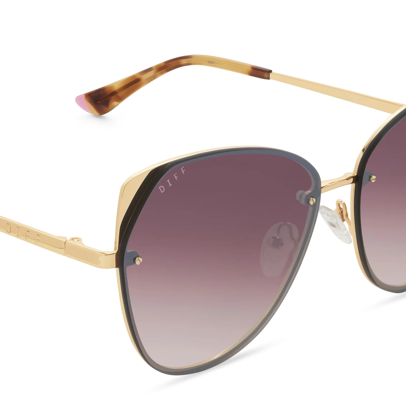 Cora Gold + Brown Gradient Sunglasses