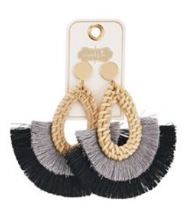 Fun With You Rattan Tassel Earring