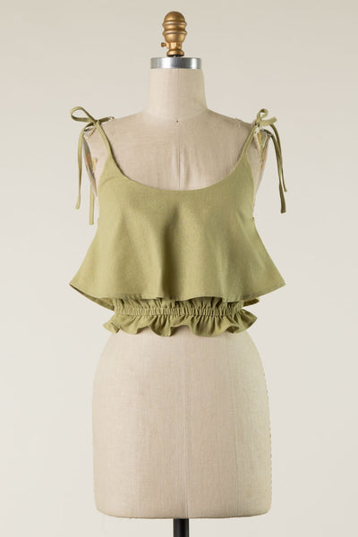 All Around Amazed Ruffled Crop Top