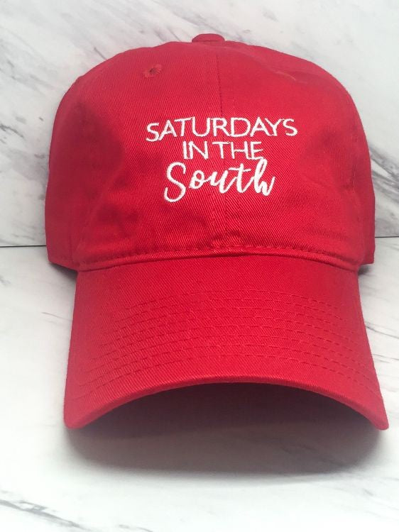 Saturday's in the South Baseball Cap in Red
