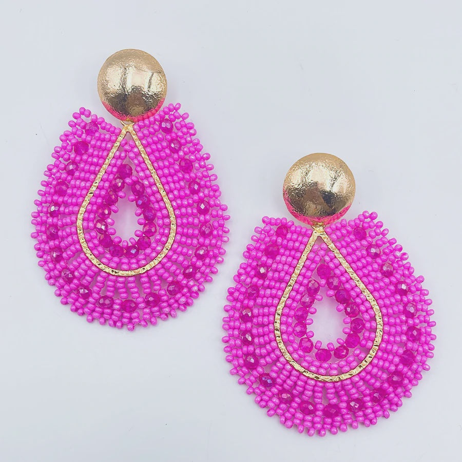 Mariana Earrings - Hot Pink
