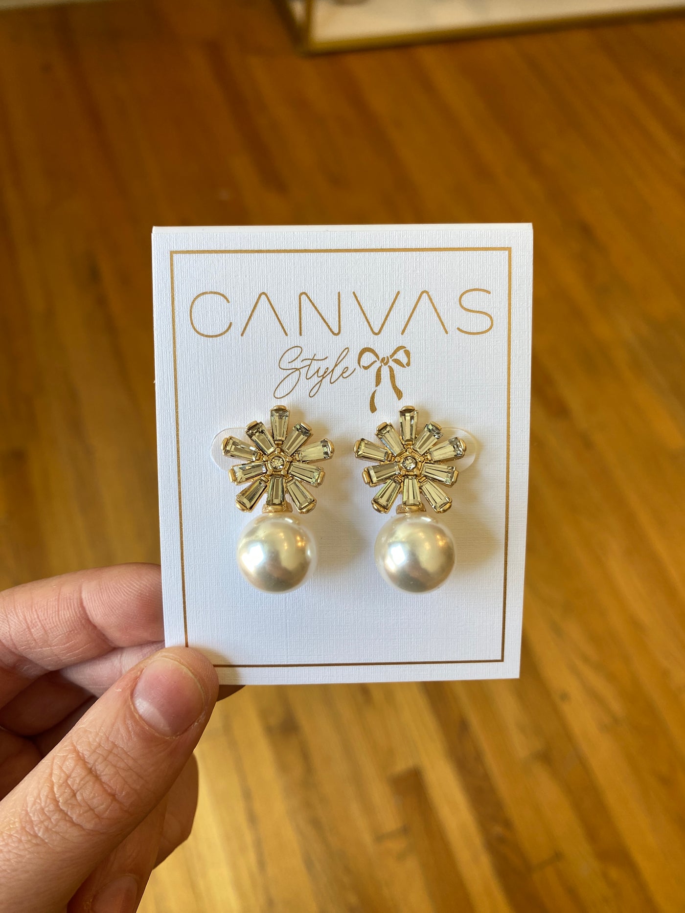 Rosie Pave Flower Drop Earrings