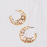 Sylvester Stone Hoop Earrings