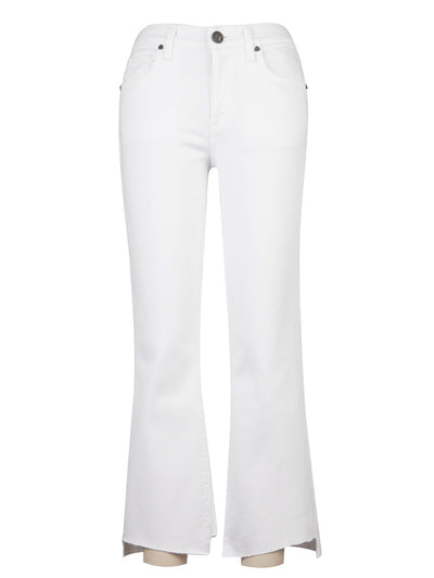 Kelsey High Rise Ankle Flare Jeans - Optic White